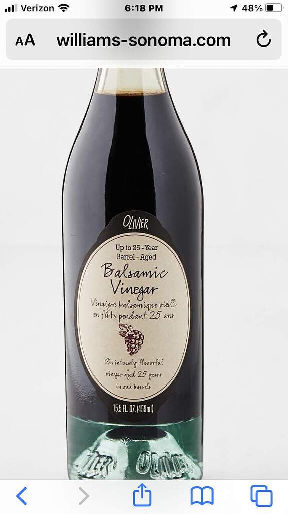 Thick aged balsamic vinegar help Cooking, Cookbooks, Ingredients