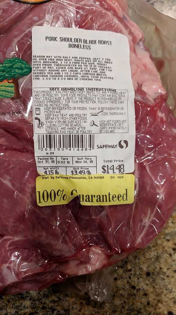 My latest "Lucky" market deal; Pork shoulder Cooking, Cookbooks