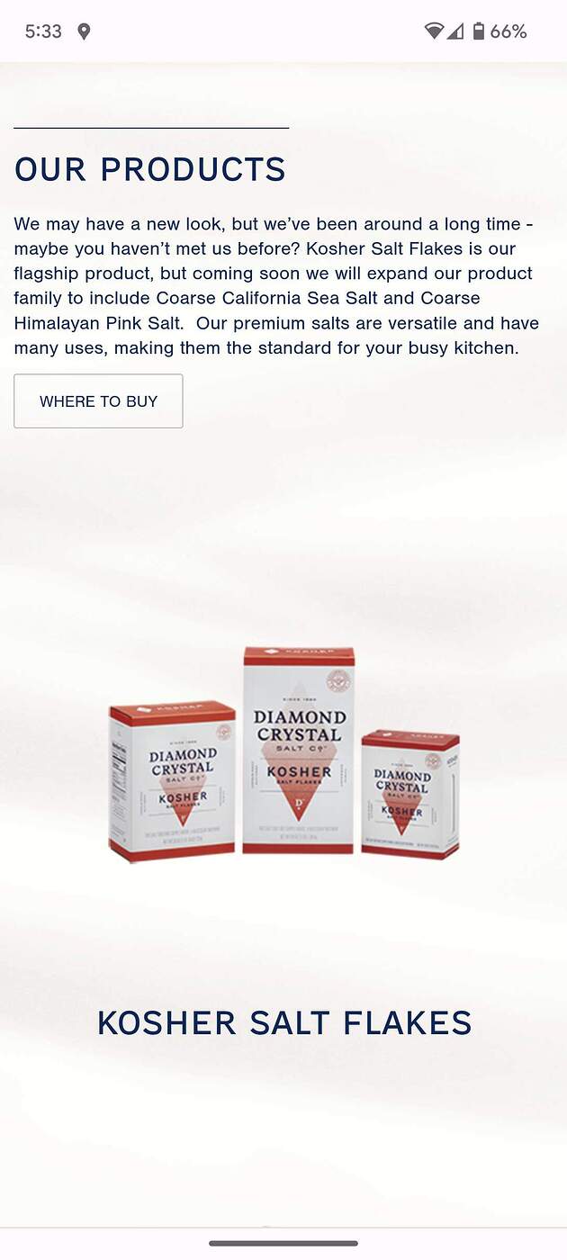 Diamond Crystal Kosher salt vs salt flakes Cooking, Cookbooks