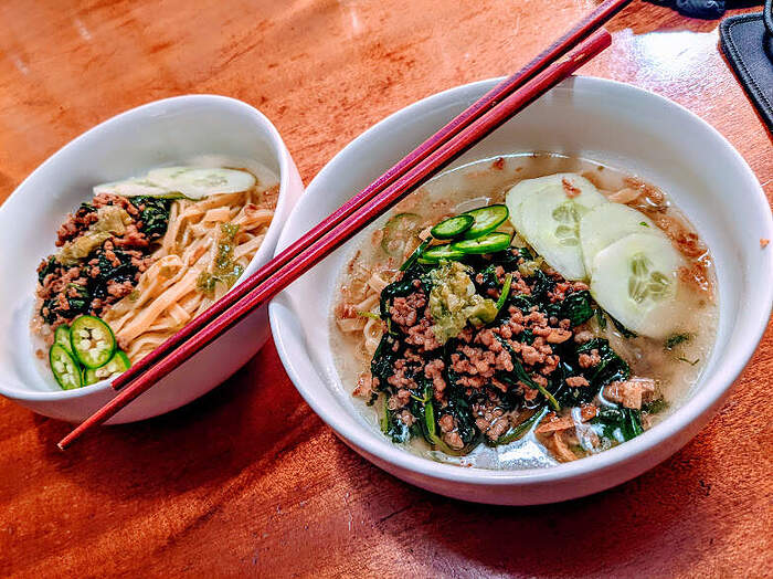 caramelized scallion noodles with pork 2