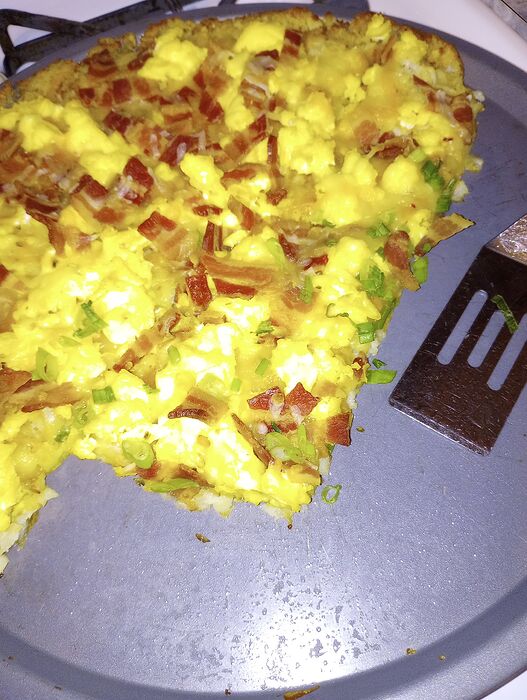 Nov 1 potato patty crust breakfast pizza