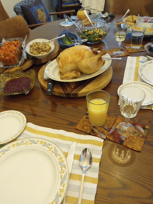 Nov 27 Dinner is ready table of food
