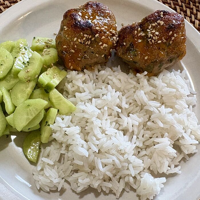 Pork and Peach Meatballs