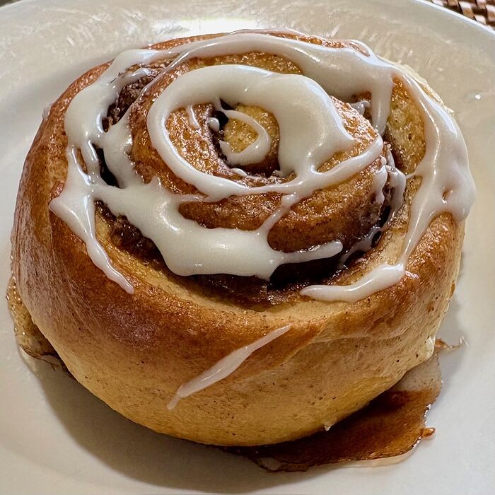 Cardemom Cinnamon Roll with Orange Glaze