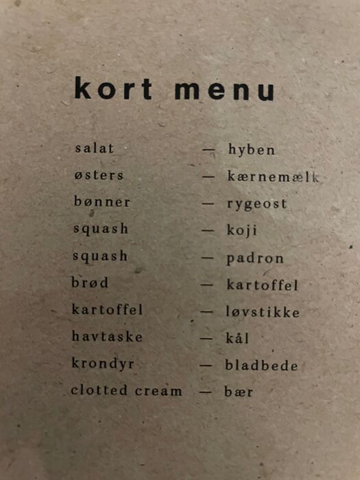 Domestic-menu