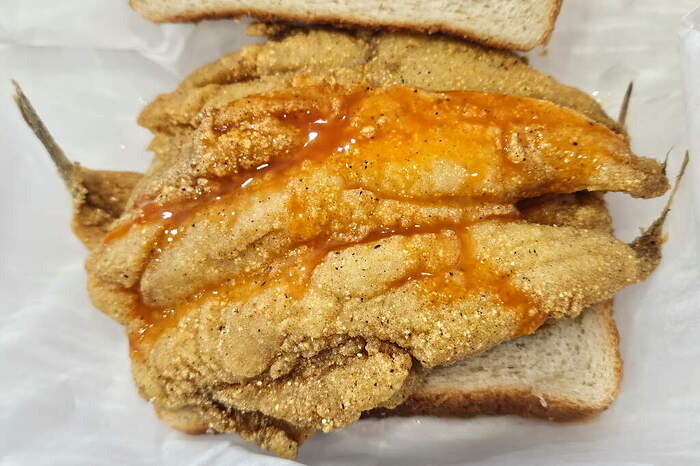 Whiting sandwich, The Moon Fish Market, Columbus Ave., Manhattan