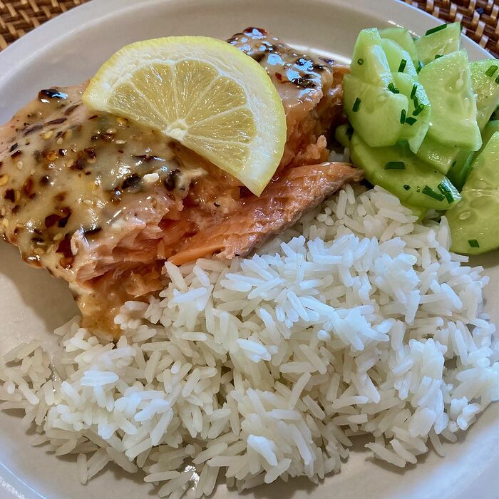 Sweet and Spicy Glazed Salmon