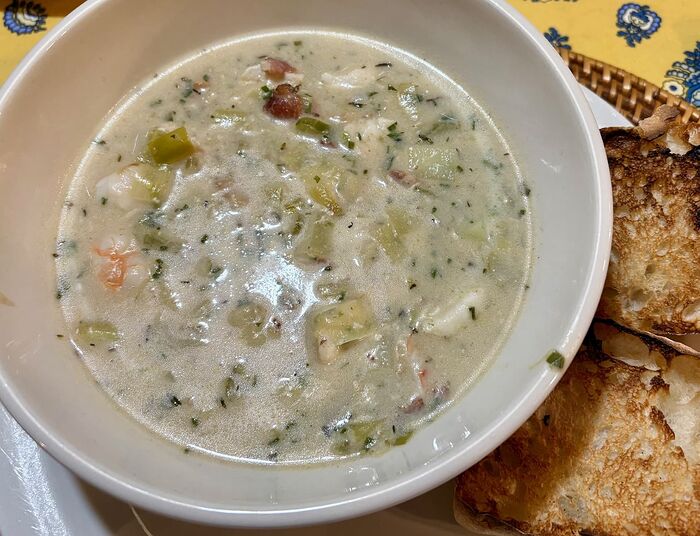 Hali and Shrimp Chowder