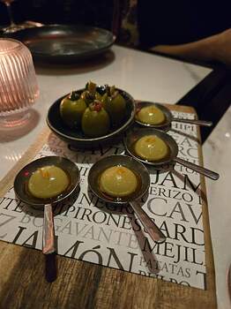 Anchovy-stuff and Ferran Adria's "liquid" olives