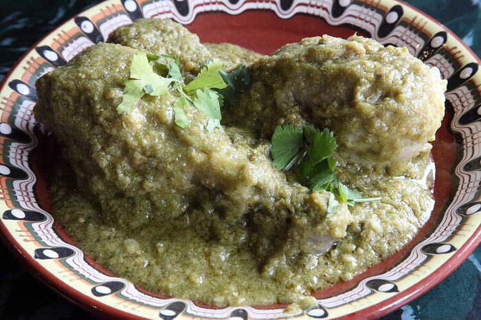 Mole verde with chicken, La Morada, Mott Haven, Bronx