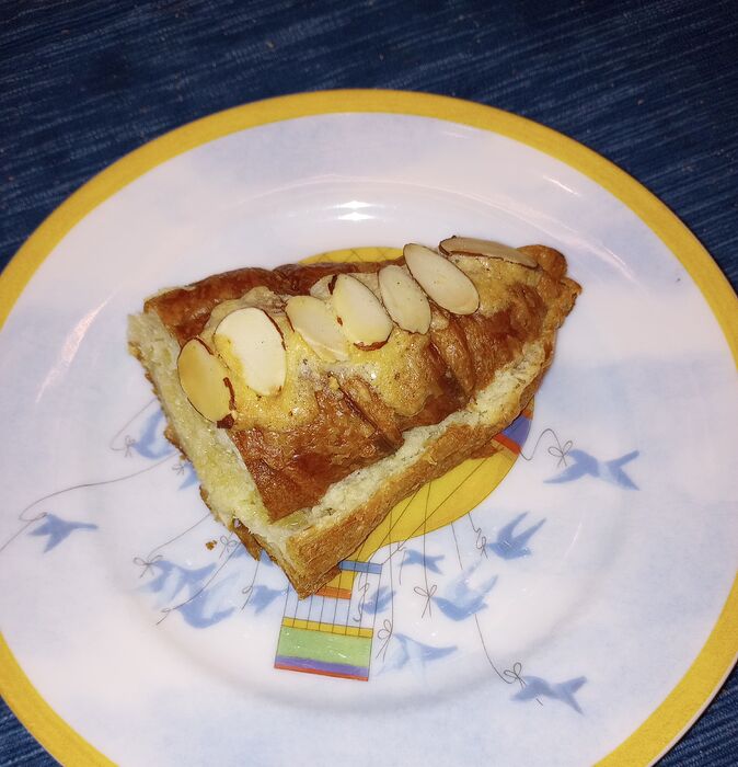 Oct 25 Almond Croissant on plate