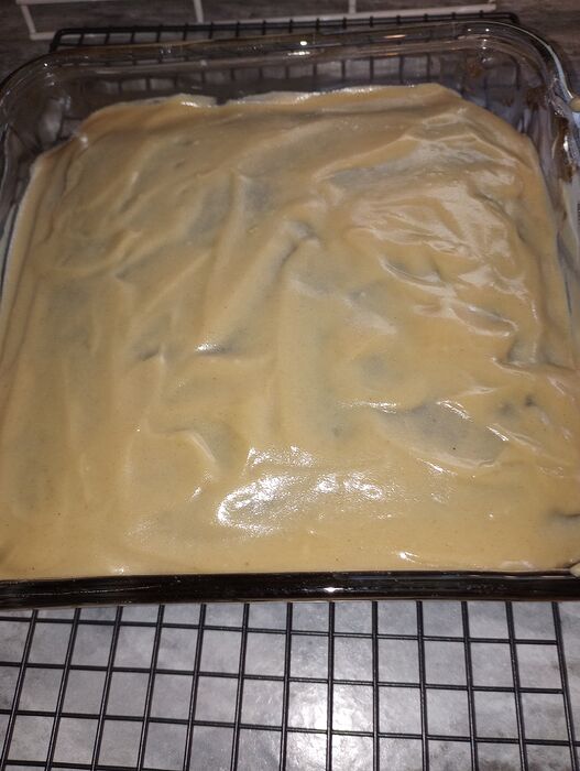 Oct 3 Chocolate Cake w Peanut Butter frosting top view