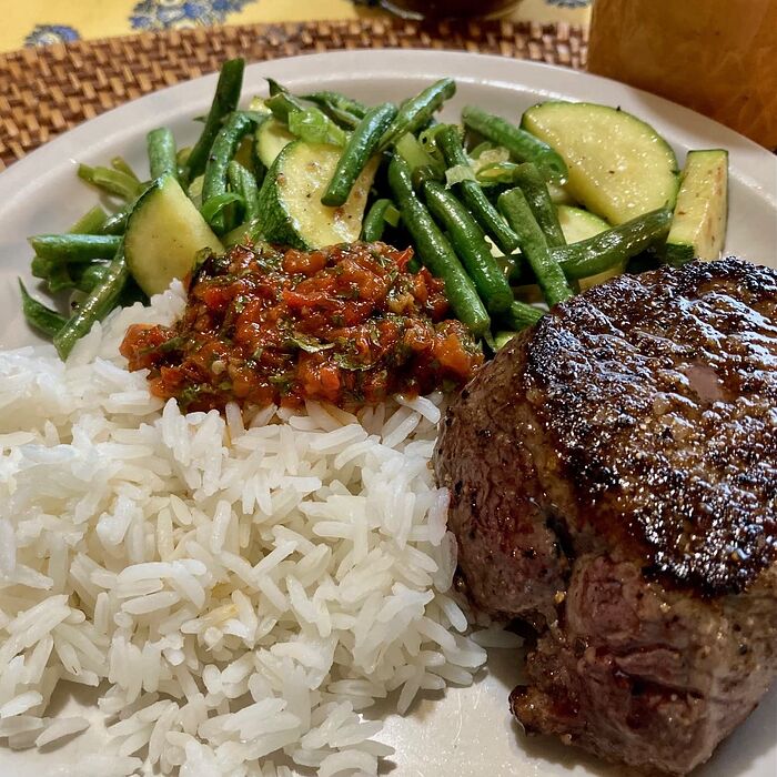 Steak and Garden Veg