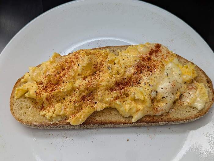 cheesy scrambled eggs
