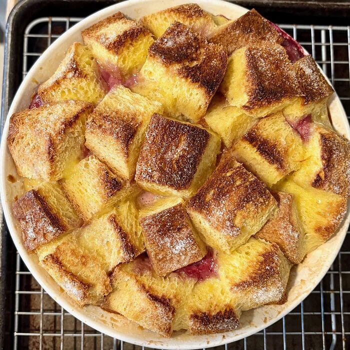 Raspberry Breakfast Strata