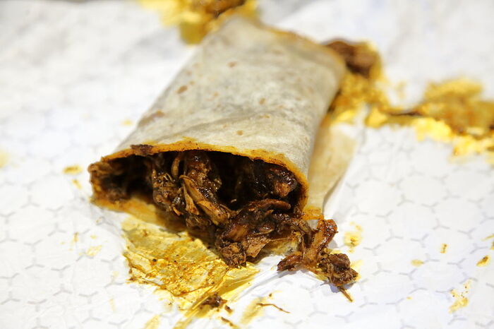 Pollo en mole burrito, Vato, Park Slope, Brooklyn