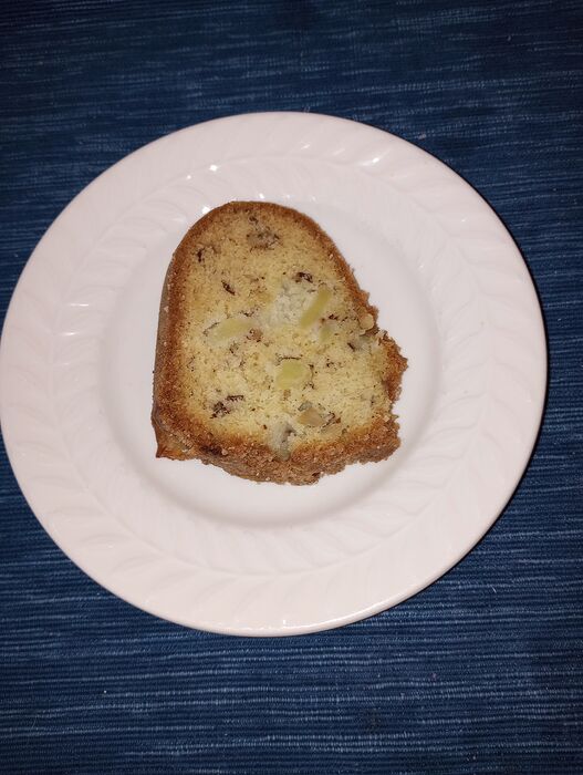 Sep 20 Fresh Apple Cake on plate