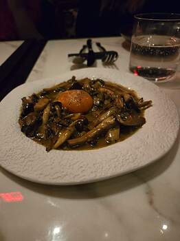 MUSHROOM “AL AJILLO” 525x7004.00 seasonal mushroom, garlic-chicken jus, egg yolk