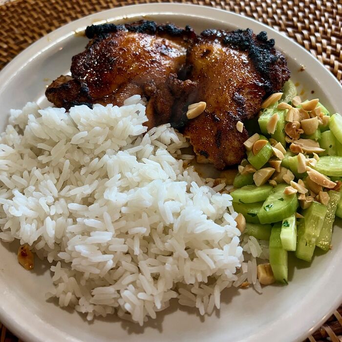 Sticky Chicken Thighs