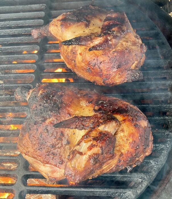 Bic Chickie on the Big Green Egg