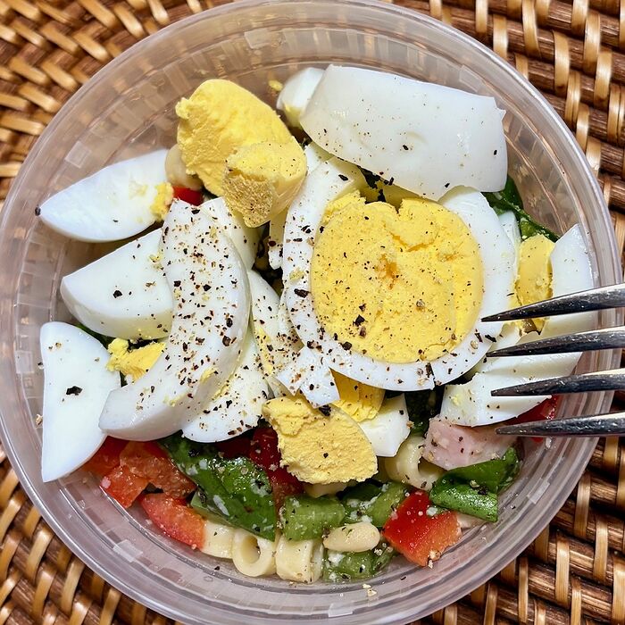 Pasta Salad and Egg