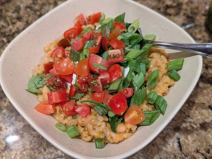 Cheesy beans and rice