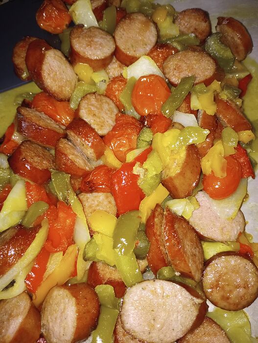 Oct 10 Sheetpan sausage and veggies